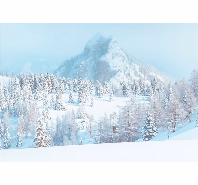 Fototapeter fjäll isiga berglandskap - Tenstickers