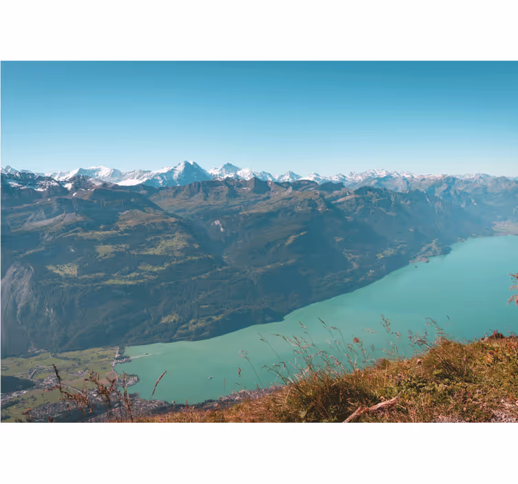 Fototapeter landskap alpin sjöutsikt - Tenstickers
