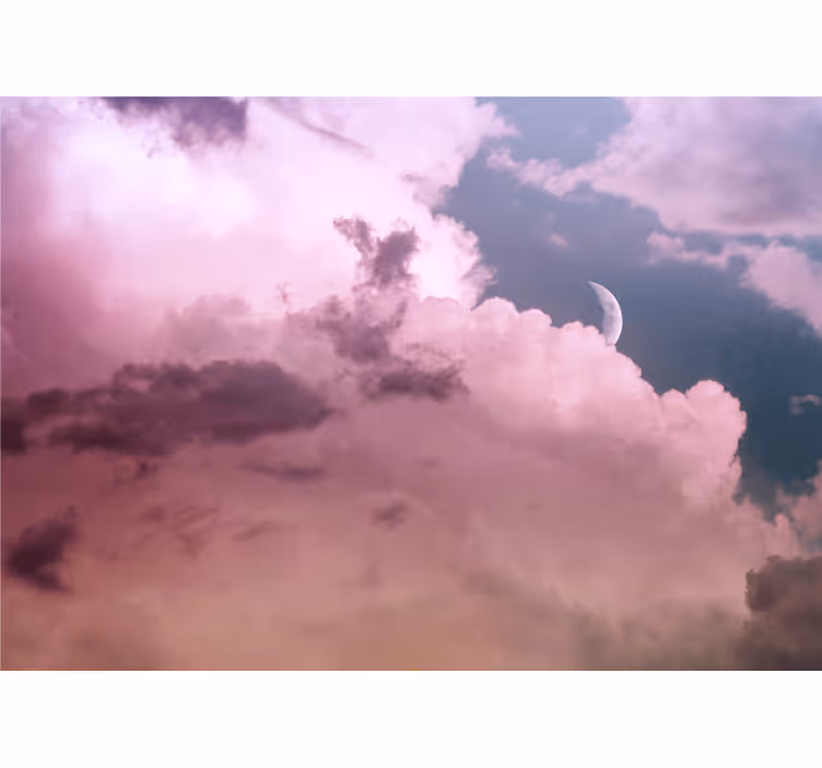 Lila himmel estetiska färger himmel fototapet - Tenstickers