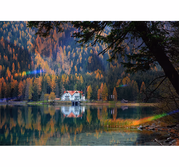 Fototapeter landskap lugn berg eko - Tenstickers