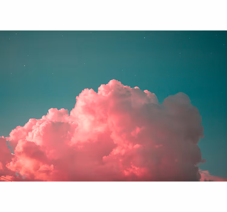 Fototapet rosa moln och sjöens estetiska himmel - Tenstickers