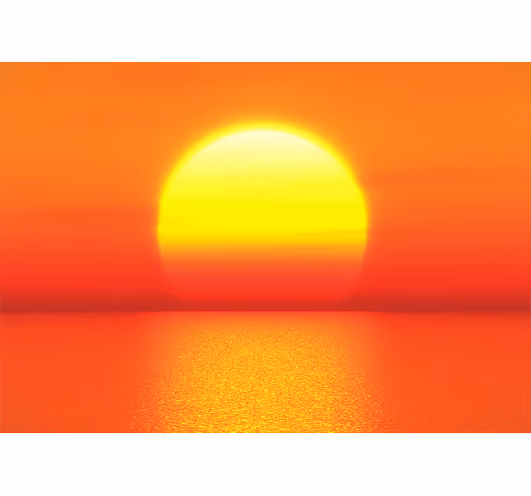 Fototapeter fjäll solnedgångsreflektion - Tenstickers