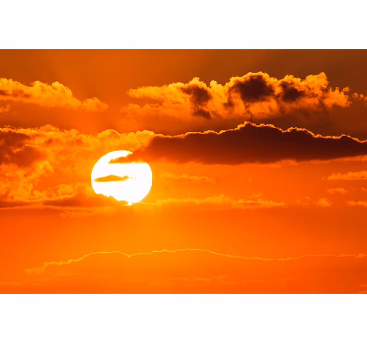 Fototapeter sky solnedgång över moln - Tenstickers