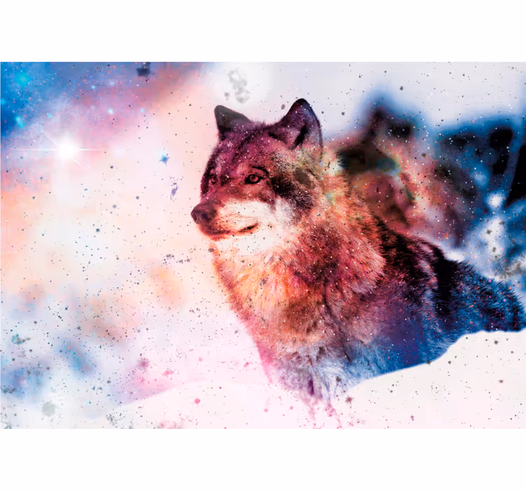 Stjärnbunden varg modern fototapet - Tenstickers