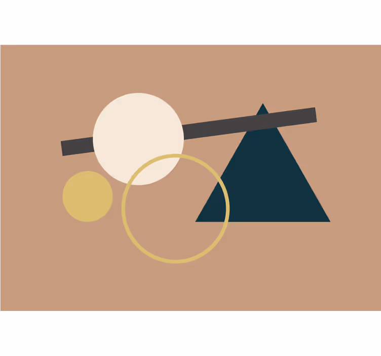 Fototapeter abstrakt geometrisk formkonfiguration - Tenstickers