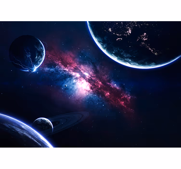 Planeter i universum rymd tapet - Tenstickers