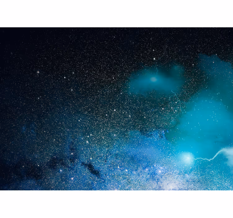 Universum kollision blå rymd tapet - Tenstickers