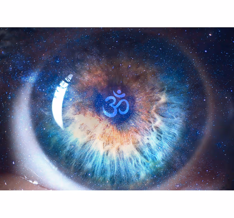 Fototapeter zen kosmiska Ögats symbol - Tenstickers