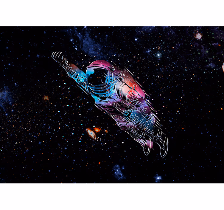 Fototapet astronaut i rymden koncept - Tenstickers