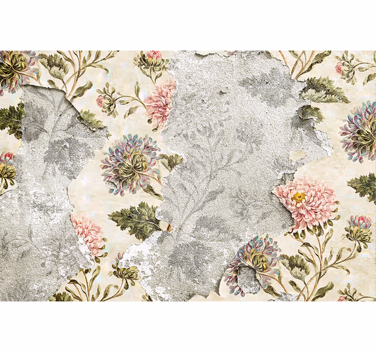 Fototapeter blommor vintage blomsterdesign - Tenstickers