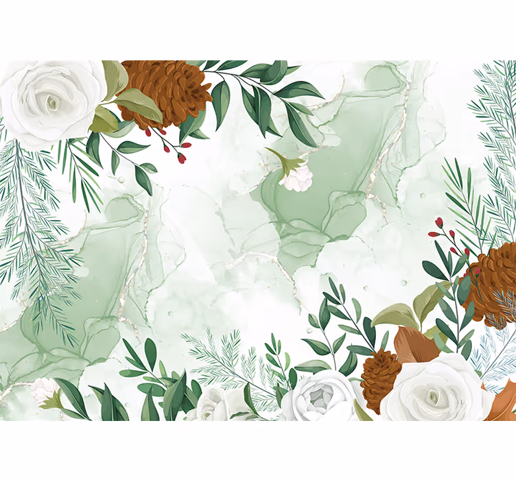 Fototapeter blommor elegant blomsterarrangemang - Tenstickers