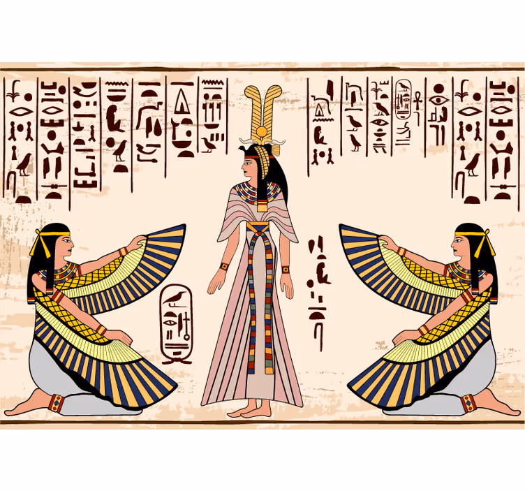 Fototapeter djur forntida egyptiska figurer - Tenstickers