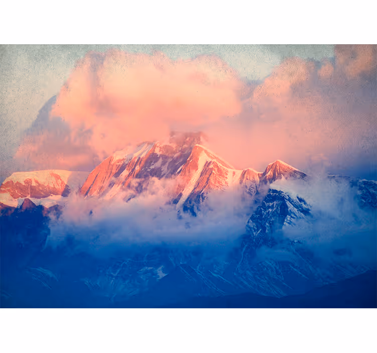 Fototapeter fjäll storslagen bergslandskap - Tenstickers