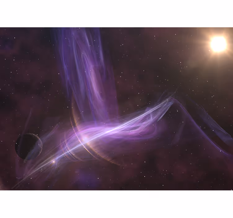 Fototapeter rymden kosmisk lila virvlar - Tenstickers
