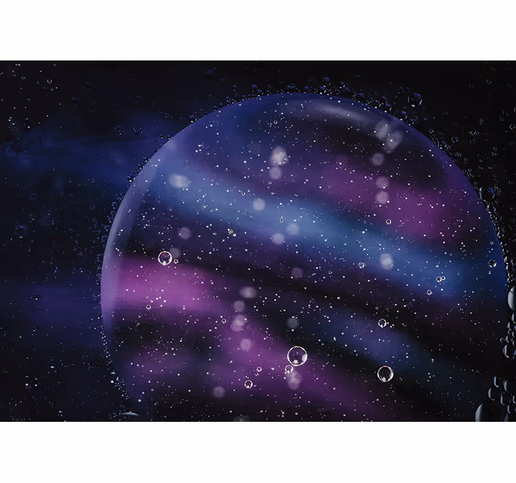 Fototapeter abstrakt kosmiskt bubbeleffekt - Tenstickers