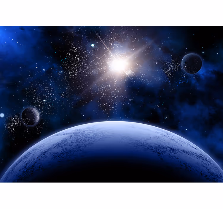 Fototapeter rymden celestial orbital perspektiv - Tenstickers
