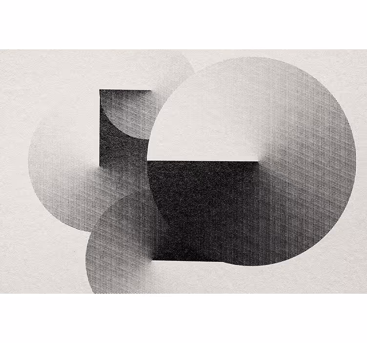 Fototapeter abstrakt geometrisk cirkelkomposition - Tenstickers