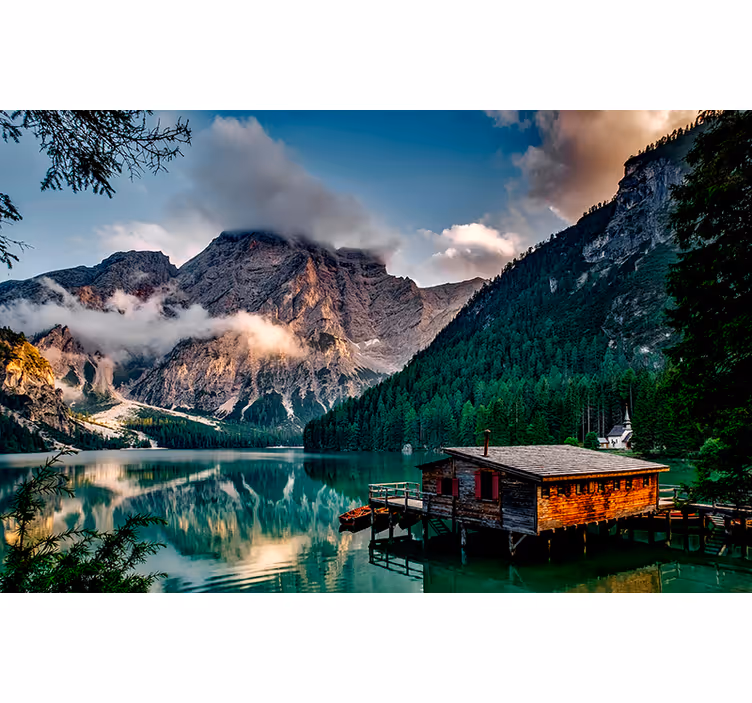 Fototapeter landskap naturskön bergsutsikt - Tenstickers