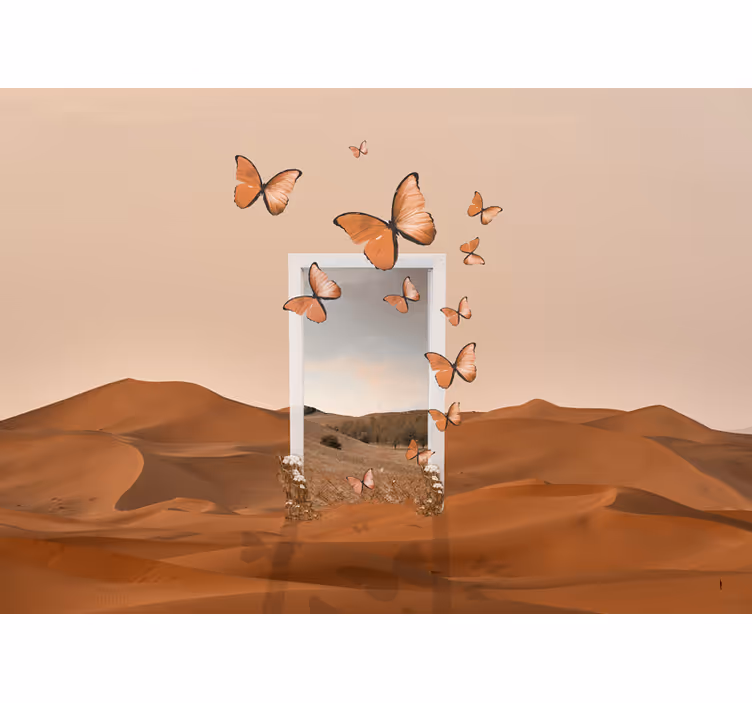 Flygande fjärilar Fototapeter Natur - Tenstickers