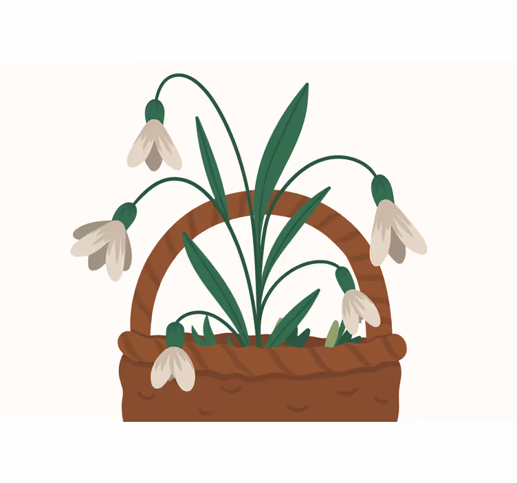 Fototapeter blommor delikata snödroppar - Tenstickers