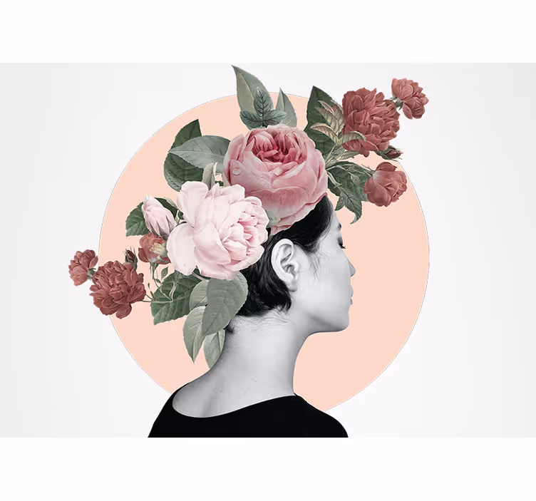 Fototapeter blommor blomsterhårprydnad - Tenstickers
