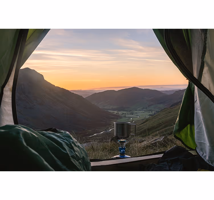 Fototapeter landskap vacker bergsutsikt - Tenstickers