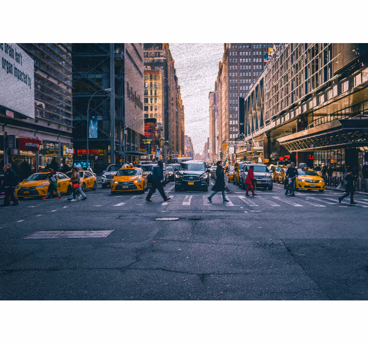 Fototapeter new york livlig gata i new york - Tenstickers