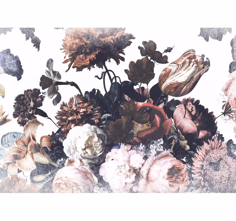 Fototapeter blommor blomsterarrangemang design - Tenstickers
