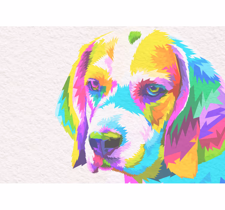 Akvarell beagle vardagsrum fototapeta - Tenstickers
