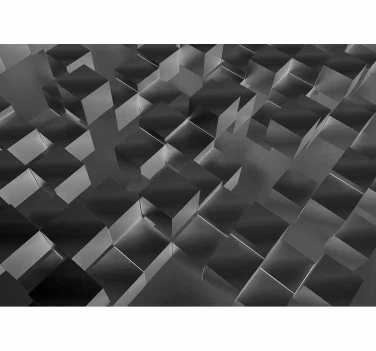 3d matt svart kakel mönster fototapeta - Tenstickers