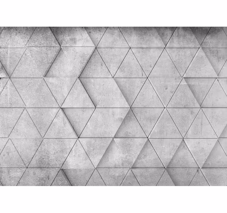 Geometrisk triangel relief 3d fototapet - Tenstickers
