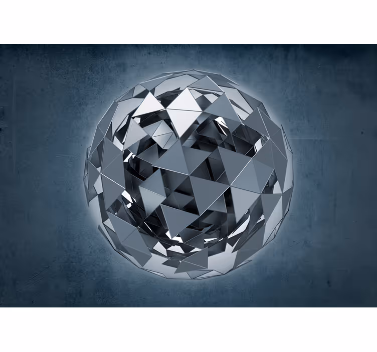3d metall glas trianglar fototapeta - Tenstickers