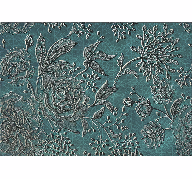 Orientalisk blommig natur fototapet - Tenstickers