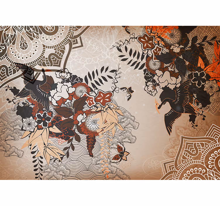 Fototapeter mandala blomster mönster - Tenstickers