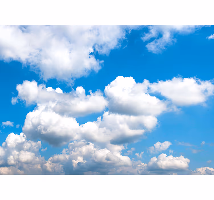 Vacker blå himmel med moln himmel fototapet - Tenstickers