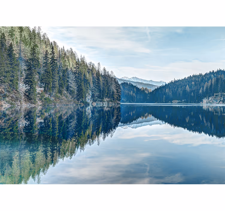 Fototapeter landskap fridfull bergspegel - Tenstickers