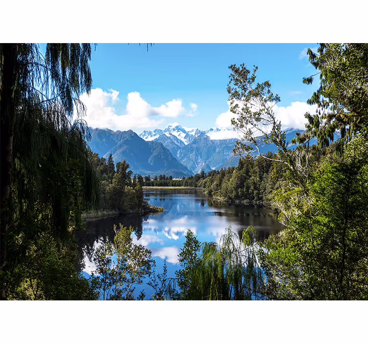 Fototapeter landskap bergsbäckens perspektiv - Tenstickers