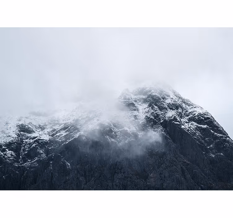 Fototapeter fjäll isiga topp på berget - Tenstickers