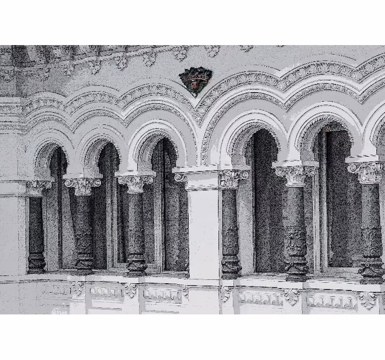Fototapeter klassisk konst arkitektoniska valvdetaljer - Tenstickers