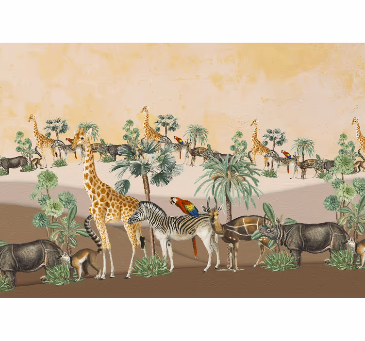 Fototapeter afrikansk safari viltlivsbild - Tenstickers