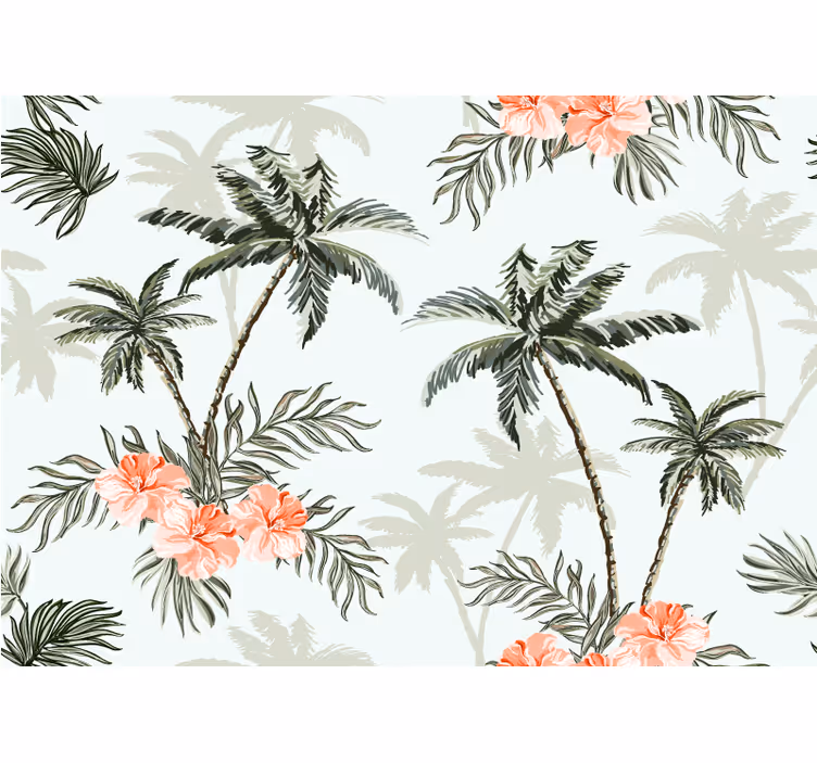 Fototapeter natur tropiska palmblad - Tenstickers