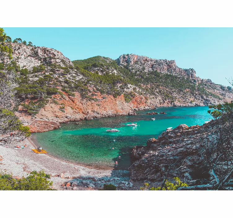 Fototapeter landskap cove havsutsikt - Tenstickers