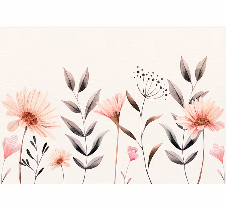 Delikat beige arrangemang Fototapeter Blommor - Tenstickers