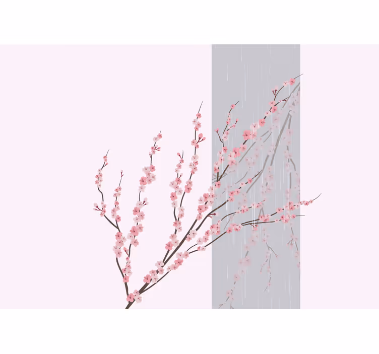 Fototapeter blommor ljuva rosa blommor - Tenstickers