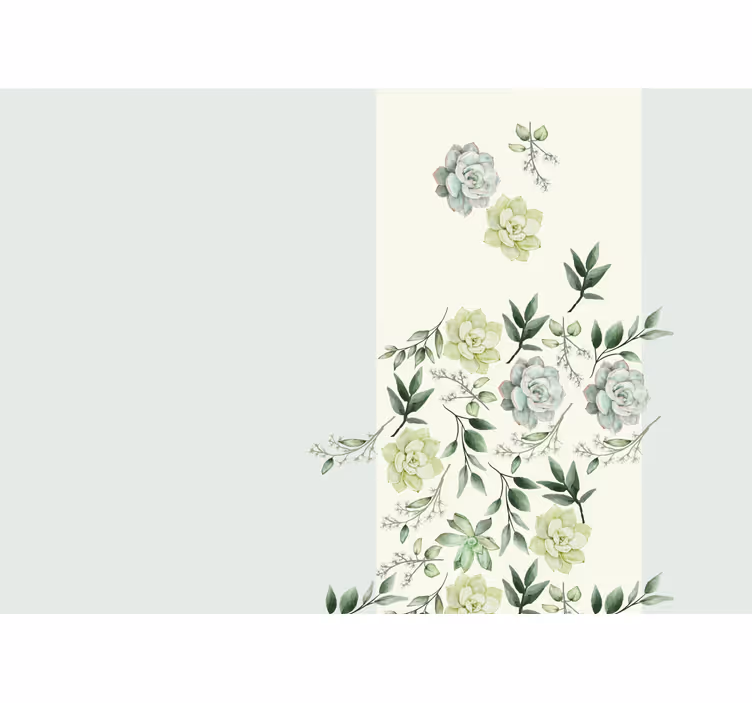 Fototapeter blommor suckulenta blomsterarrangemang - Tenstickers