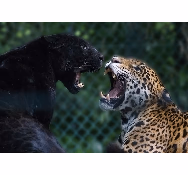 Fototapeter djur panter och jaguar - Tenstickers