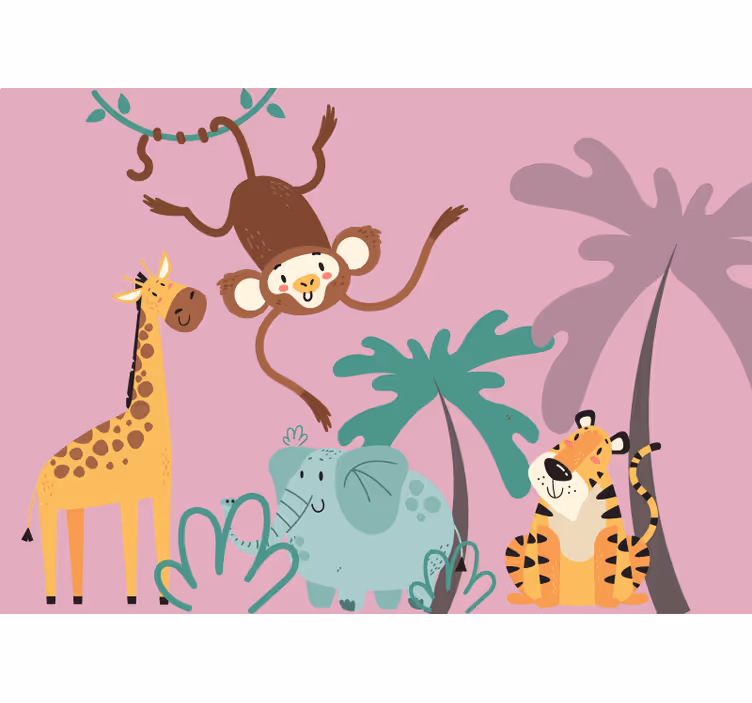 "boho" barndjungel tapeter - Tenstickers