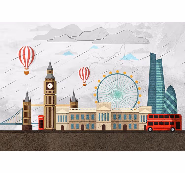 Fototapeter london london skyline Äventyr - Tenstickers