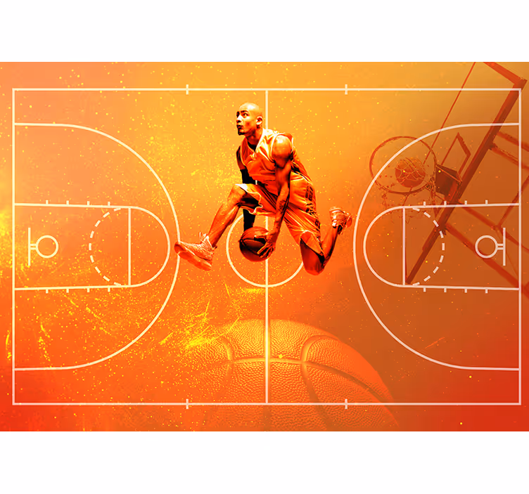 Basket collage fototapeter - Tenstickers