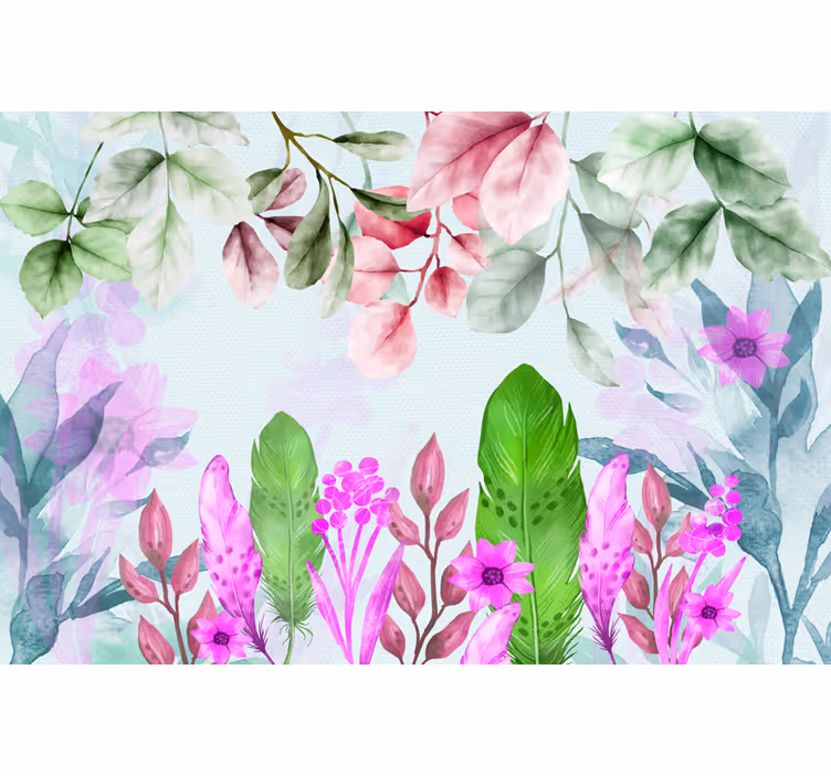 Boho plants tapetfoto - Tenstickers